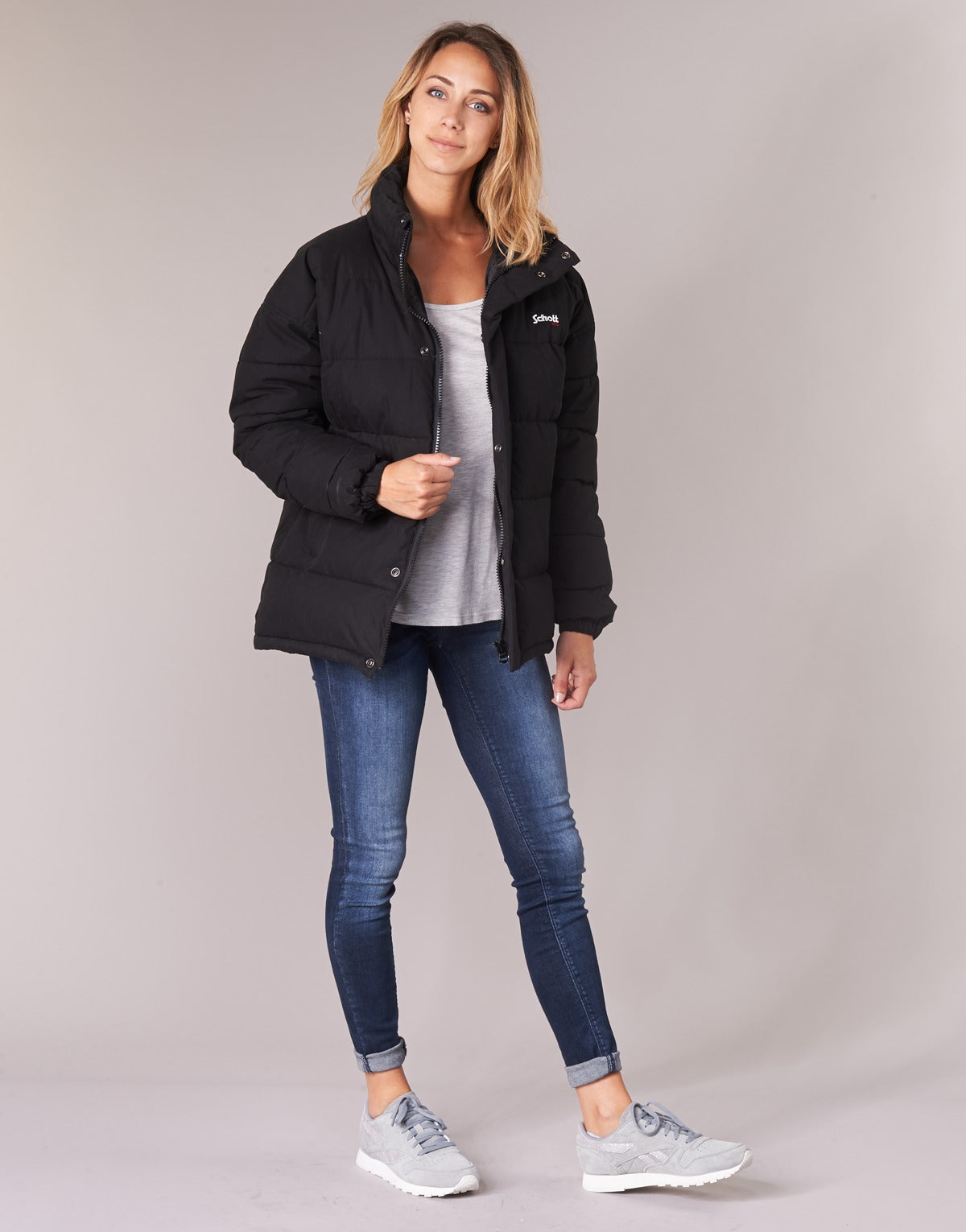 Piumino Uomo Schott NEBRASKA Nero