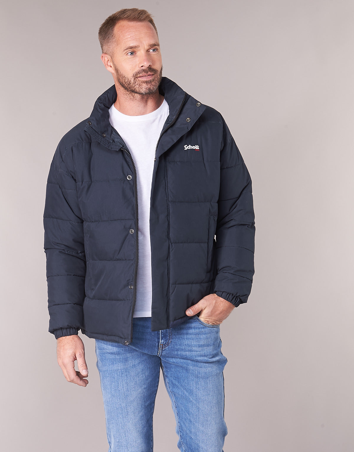 Piumino Uomo Schott NEBRASKA Blu