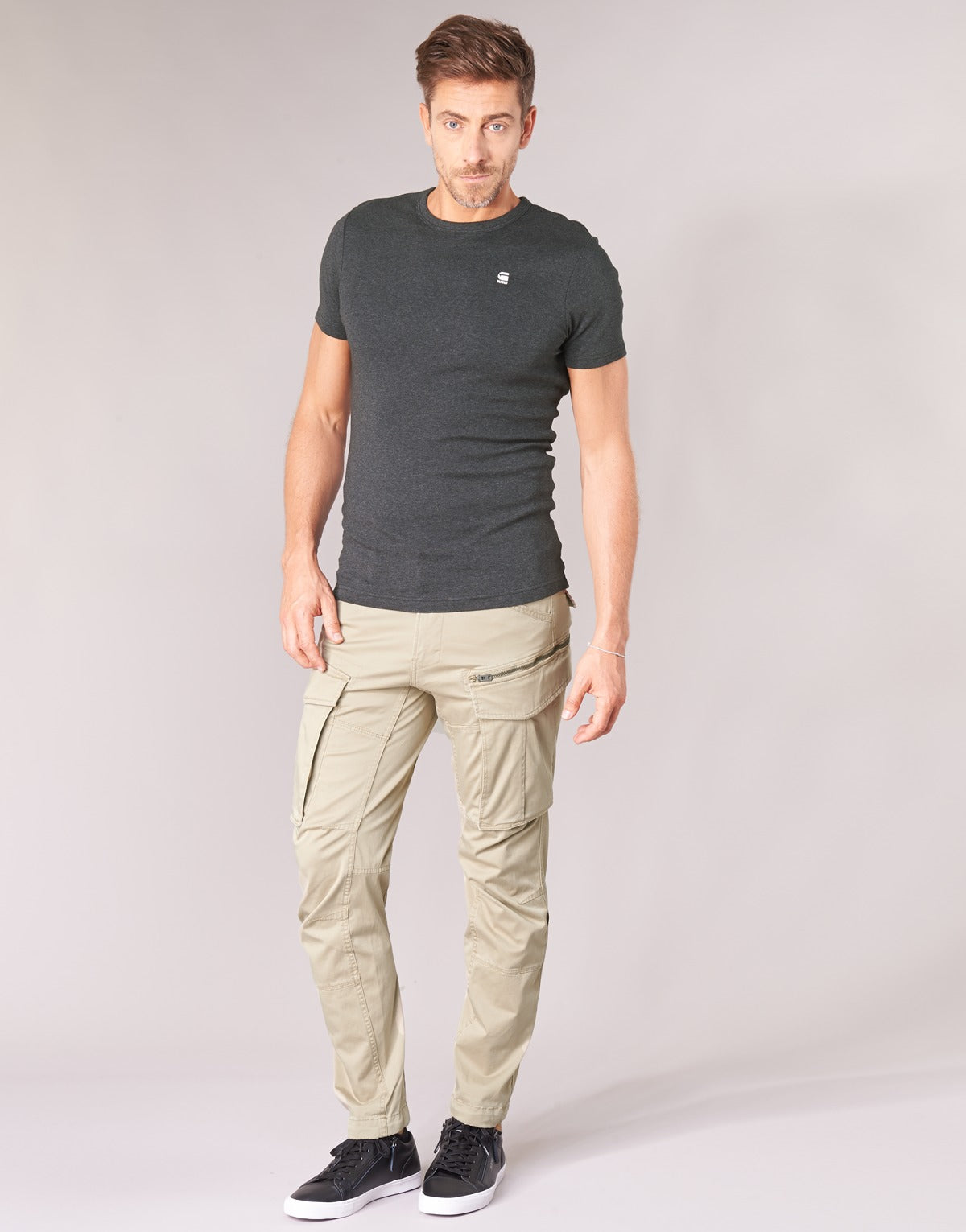 Pantalone Cargo Uomo G-Star Raw ROVIC ZIP 3D STRAIGHT TAPERED Beige