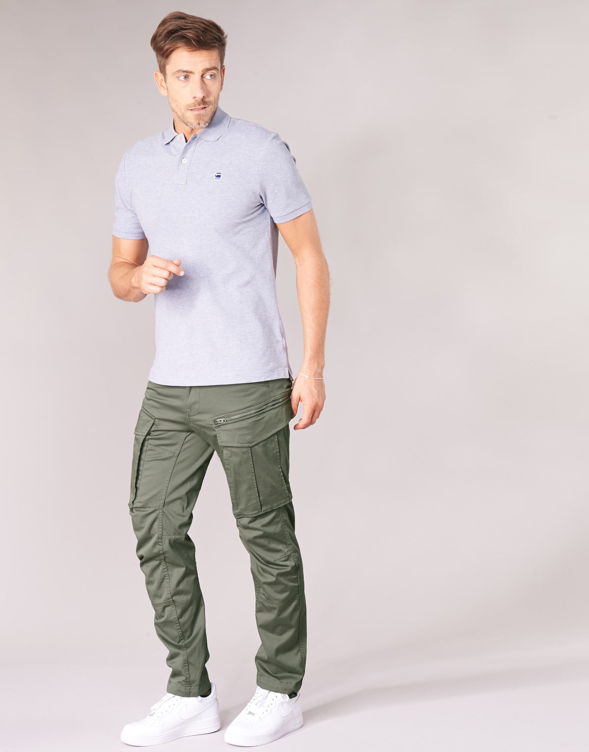 Pantalone Cargo Uomo G-Star Raw ROVIC ZIP 3D STRAIGHT TAPERED Verde