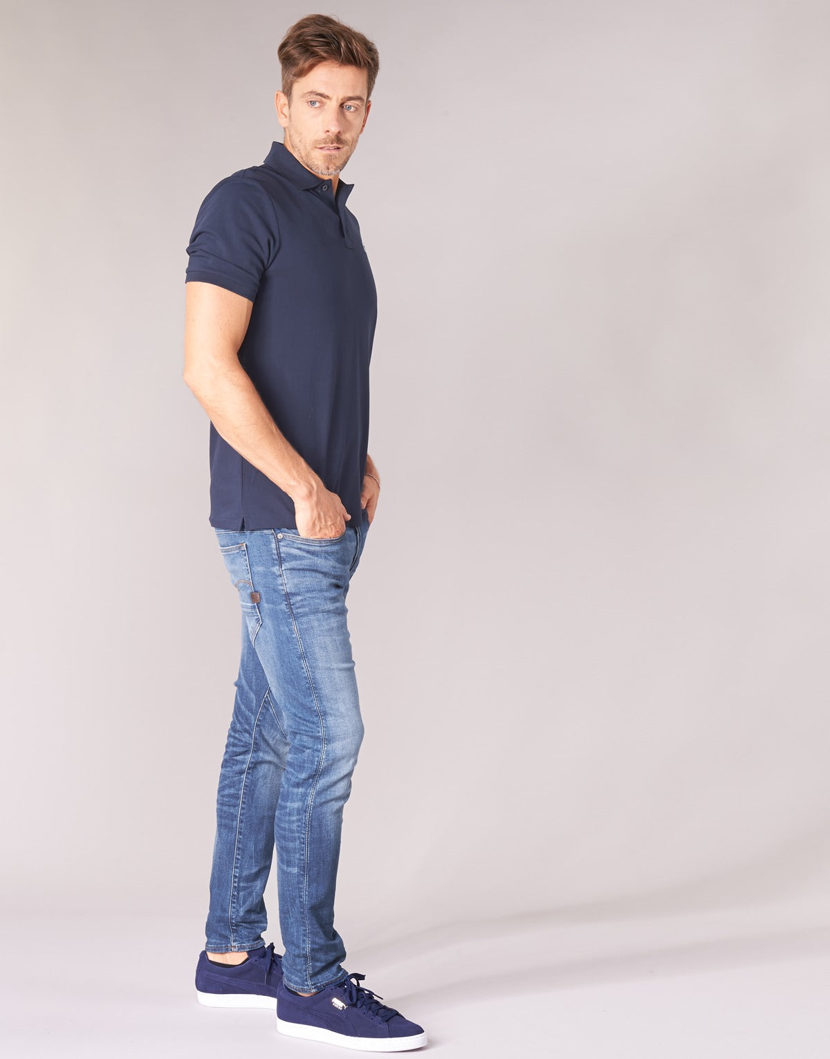 Jeans Slim Uomo G-Star Raw D-STAQ 5-PKT SLIM Blu