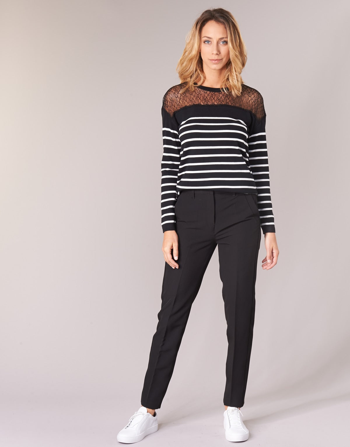 Pantalone Chino Donna G-Star Raw BRONSON HIGH SKINNY PIPING CHINO Nero