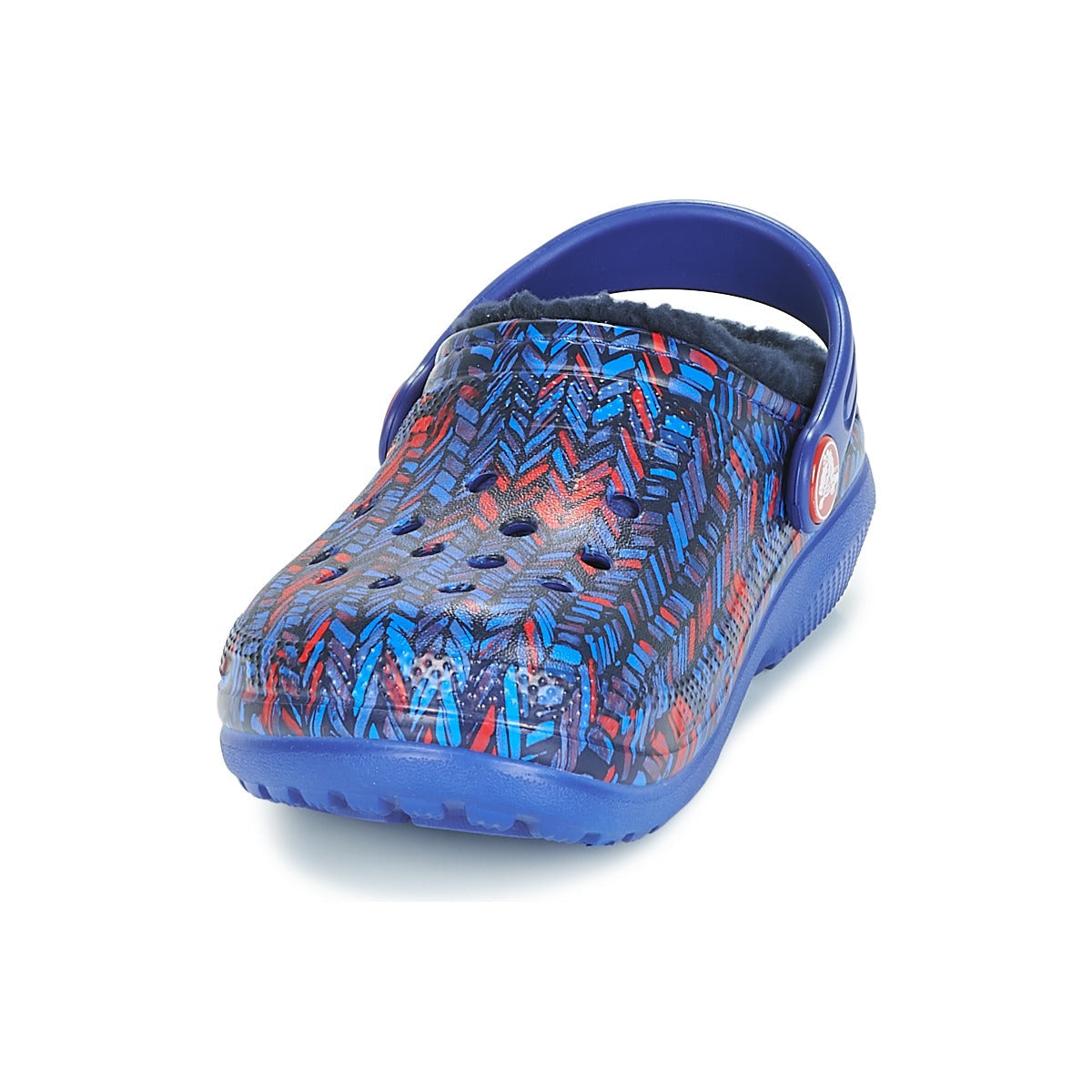 Scarpe bambini ragazza Crocs CLASSIC LINED GRAPHIC CLOG K Blu