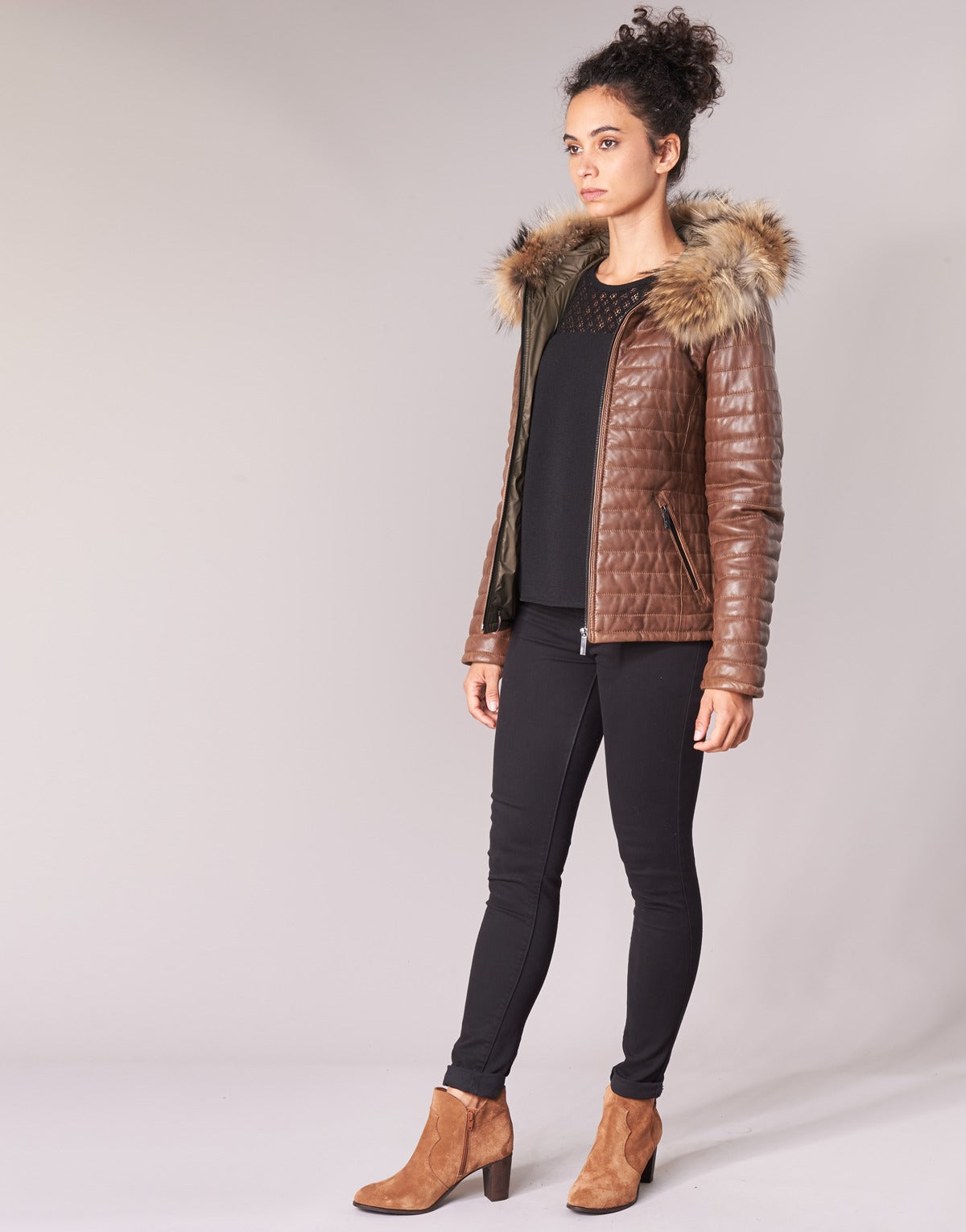 Piumino Donna Oakwood HAPPY Marrone