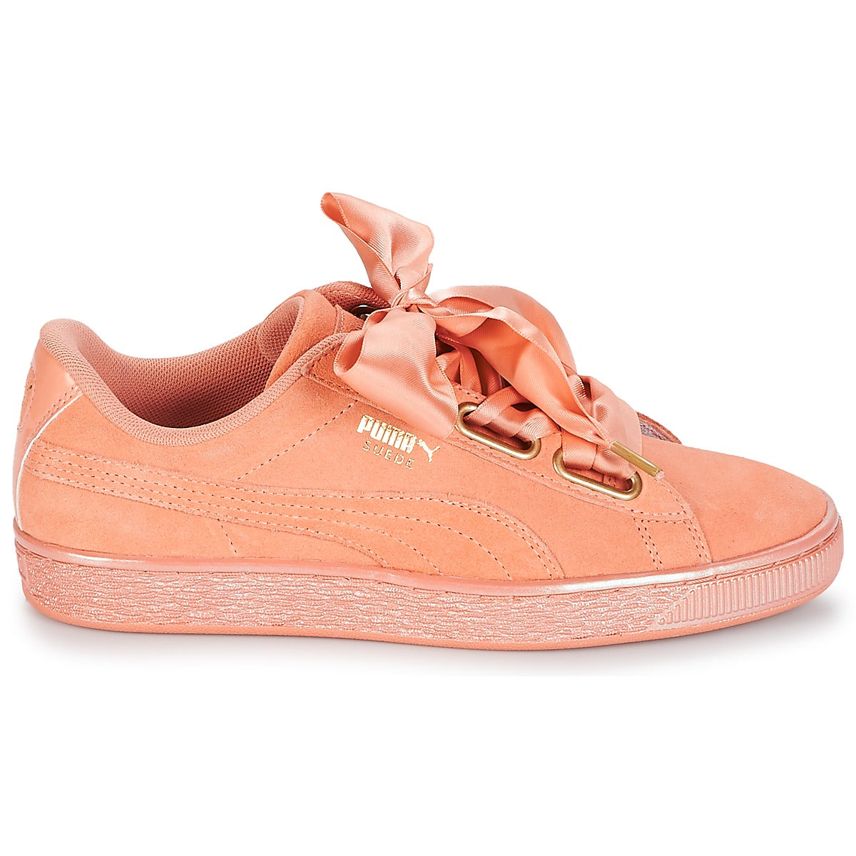 Sneakers basse Donna Puma WN SUEDE HEART SATIN.DUSTY Arancio