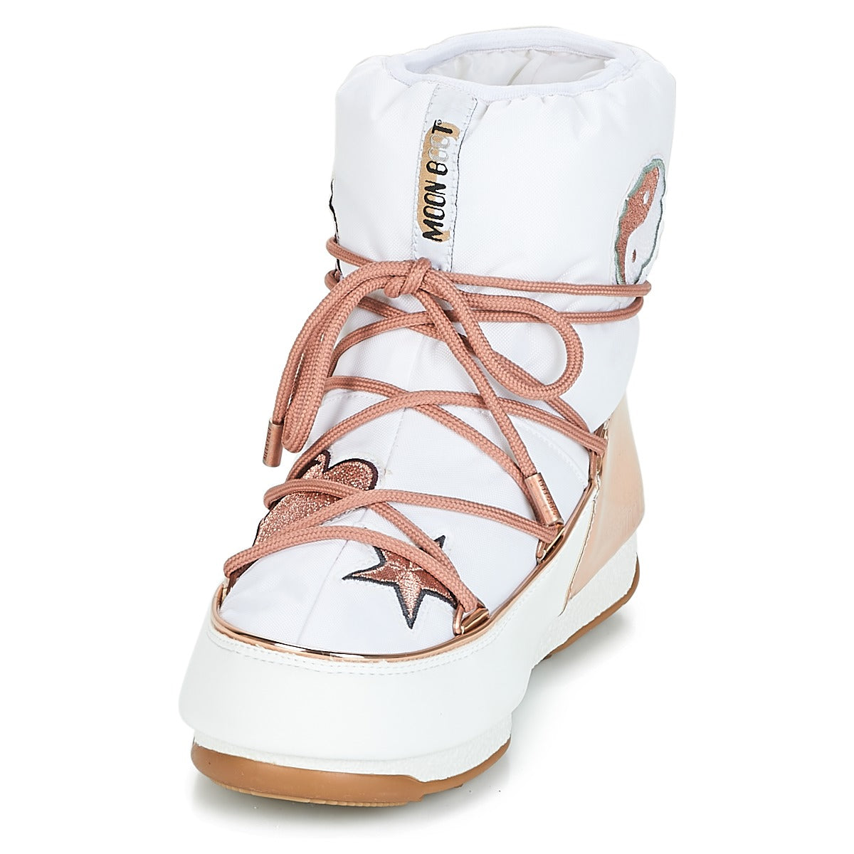 Scarpe da neve Donna Moon Boot PEACE LOVE WP Bianco