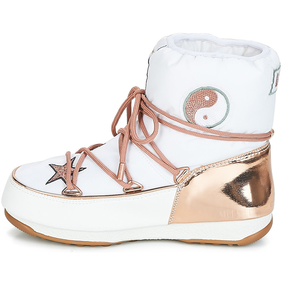 Scarpe da neve Donna Moon Boot PEACE LOVE WP Bianco