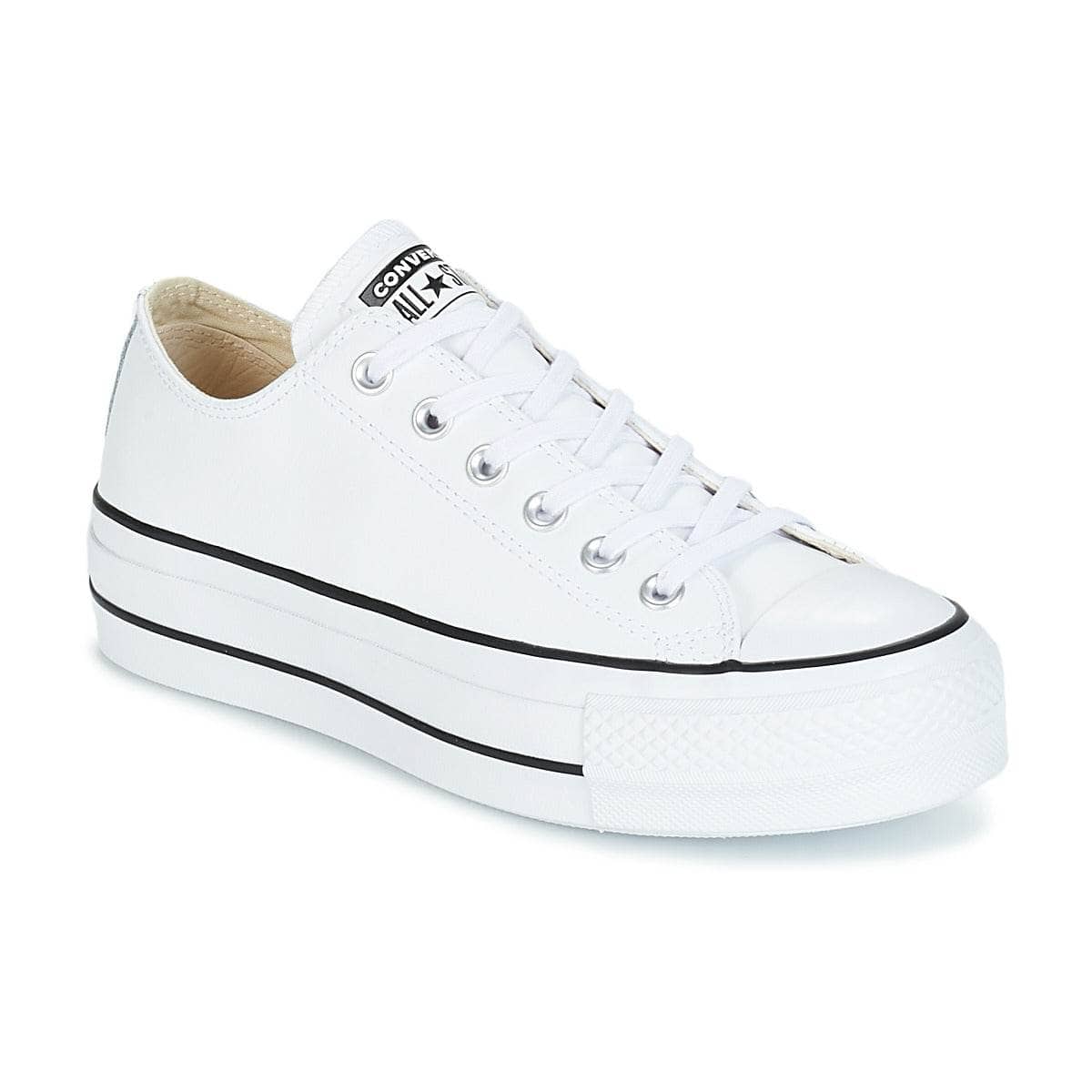 Sneakers basse Donna Converse CHUCK TAYLOR ALL STAR LIFT CLEAN OX LEATHER Bianco