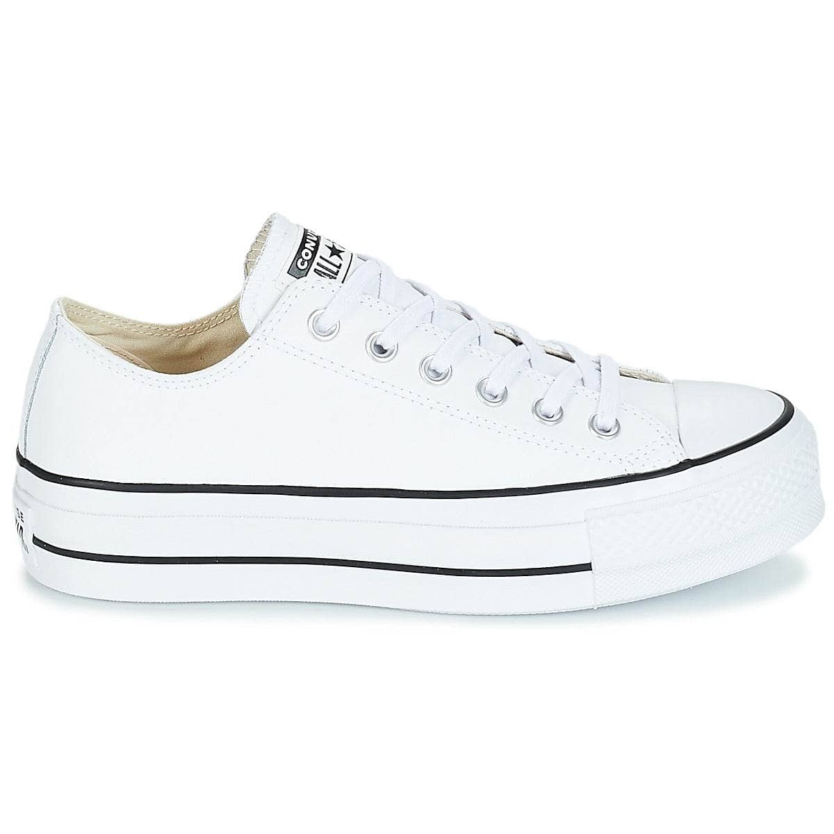 Sneakers basse Donna Converse CHUCK TAYLOR ALL STAR LIFT CLEAN OX LEATHER Bianco