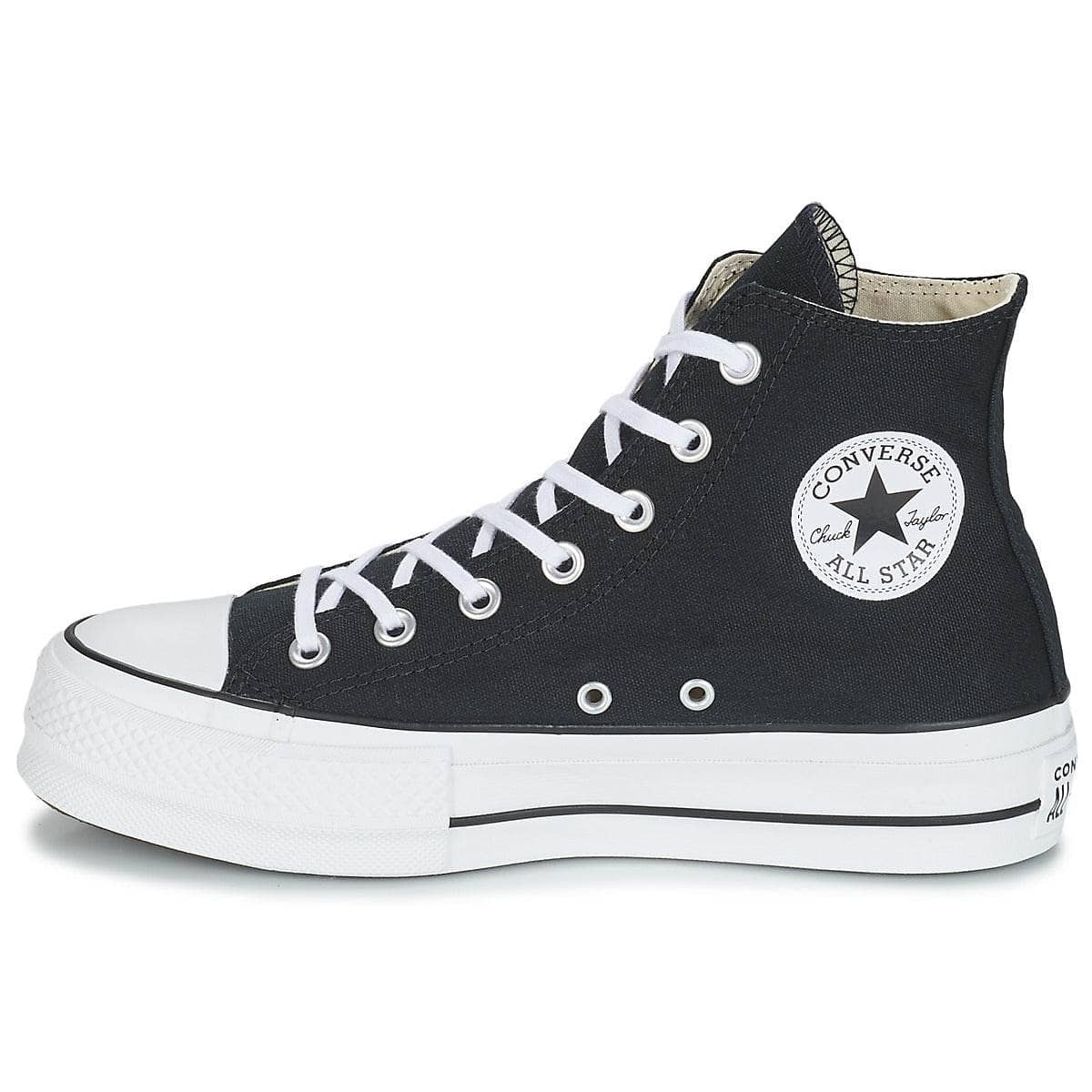 Sneakers alte Donna Converse CHUCK TAYLOR ALL STAR LIFT CANVAS HI Nero