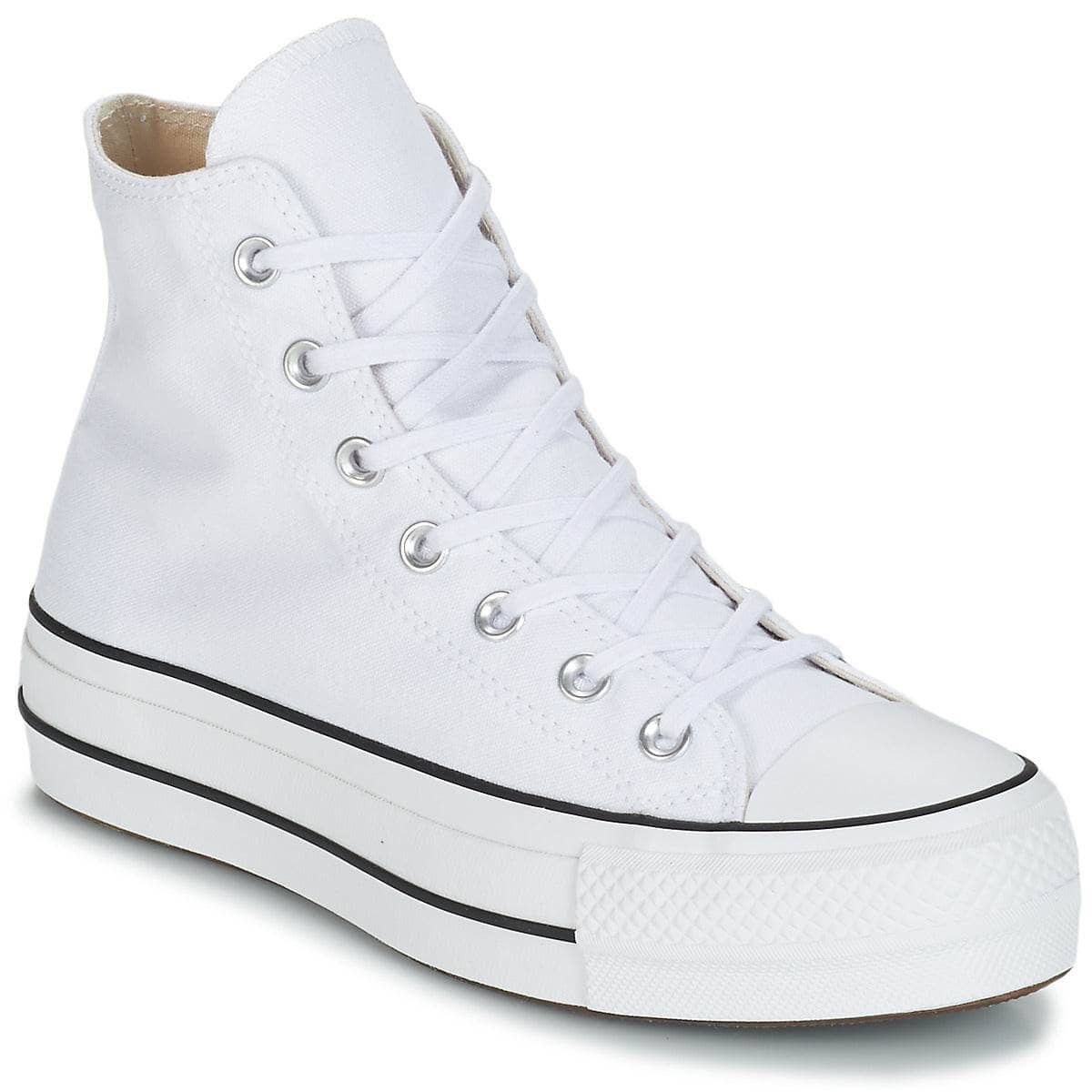 Sneakers alte Donna Converse CHUCK TAYLOR ALL STAR LIFT CANVAS HI Bianco