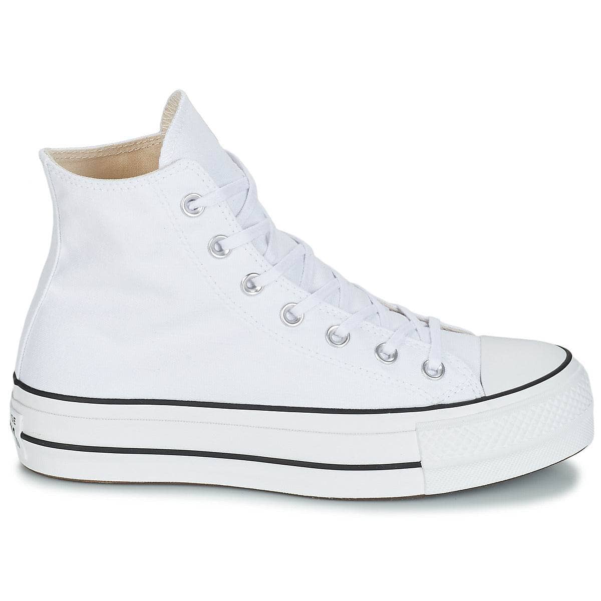 Sneakers alte Donna Converse CHUCK TAYLOR ALL STAR LIFT CANVAS HI Bianco