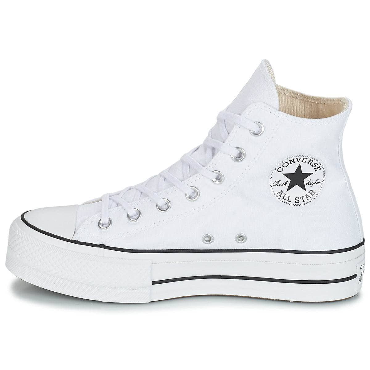 Sneakers alte Donna Converse CHUCK TAYLOR ALL STAR LIFT CANVAS HI Bianco