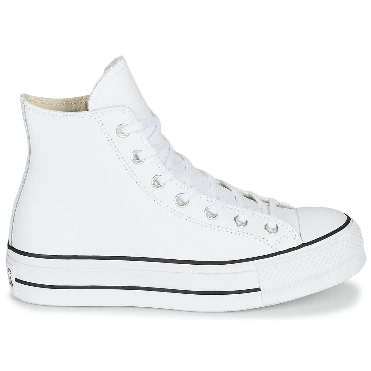 Sneakers alte Donna Converse CHUCK TAYLOR ALL STAR LIFT CLEAN LEATHER HI Bianco