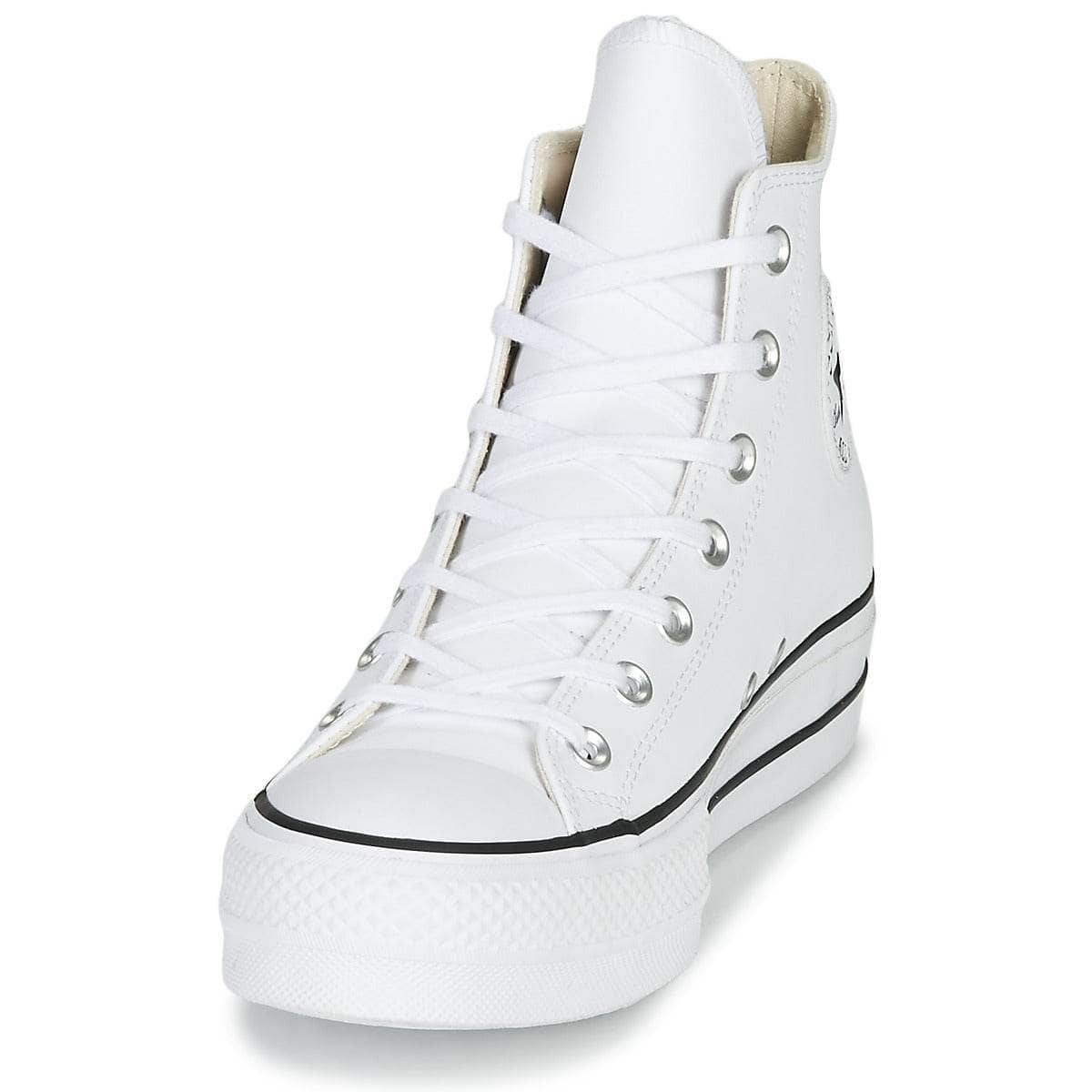 Sneakers alte Donna Converse CHUCK TAYLOR ALL STAR LIFT CLEAN LEATHER HI Bianco