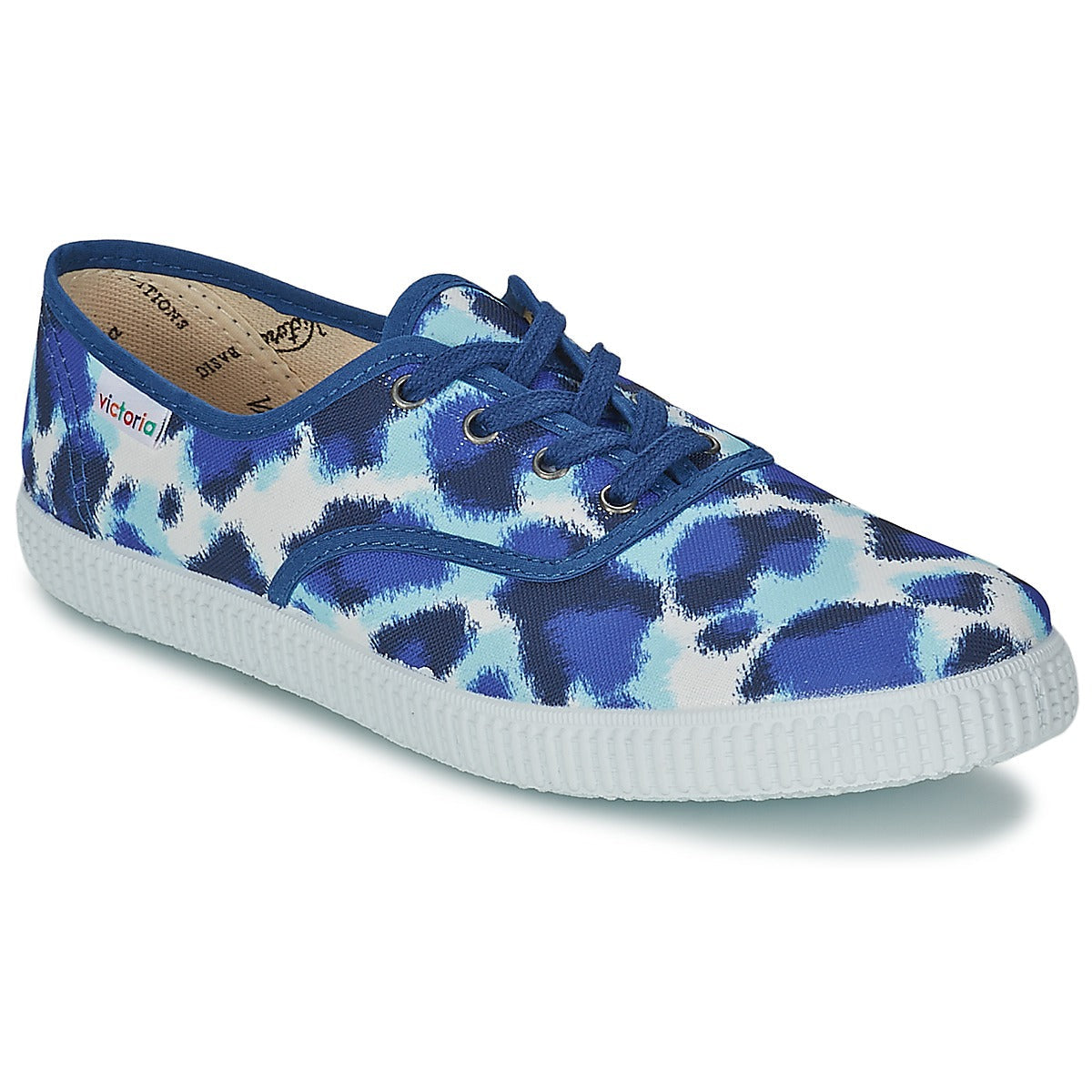 Sneakers basse Donna Victoria INGLESA ESTAMP HUELLA TIGRE Blu