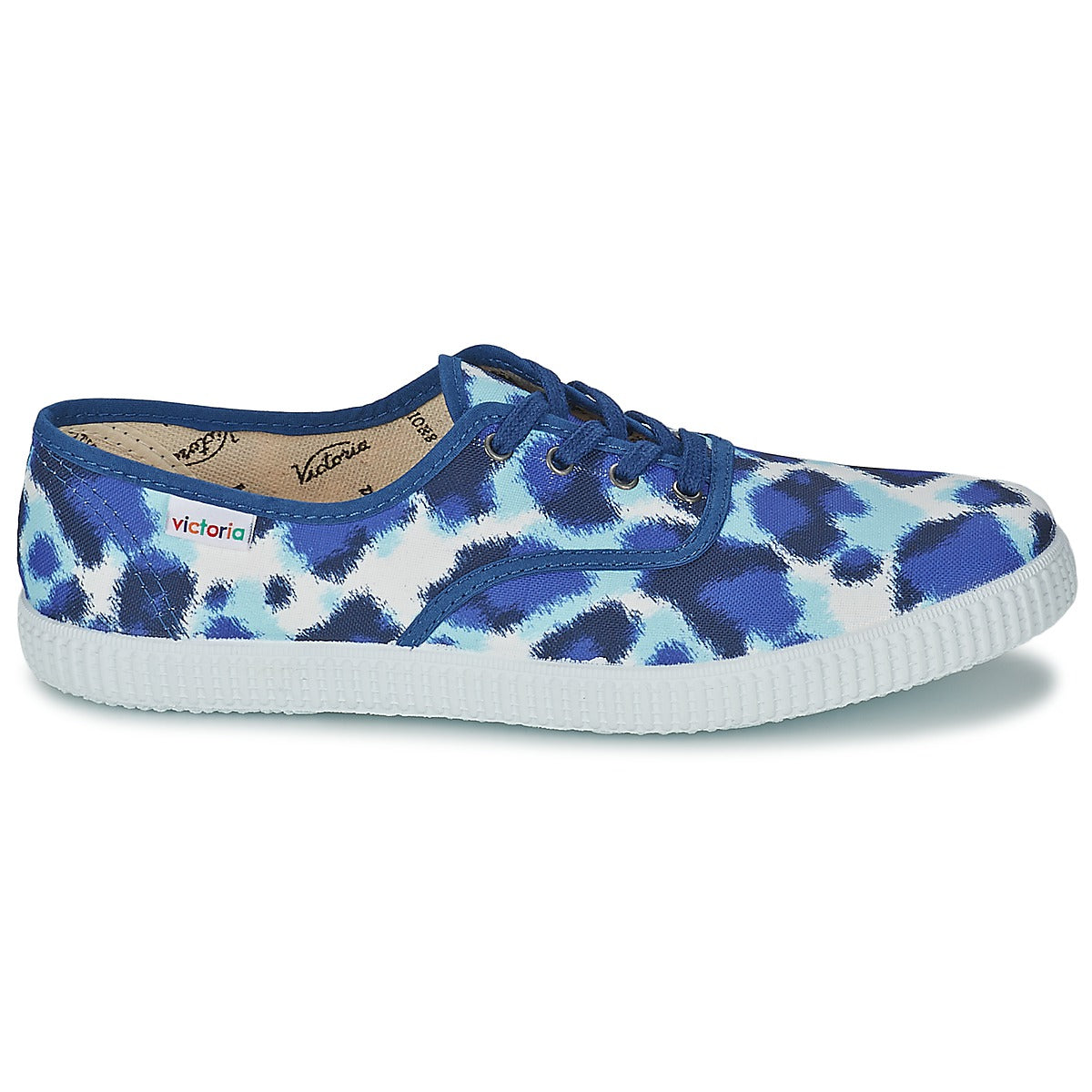Sneakers basse Donna Victoria INGLESA ESTAMP HUELLA TIGRE Blu