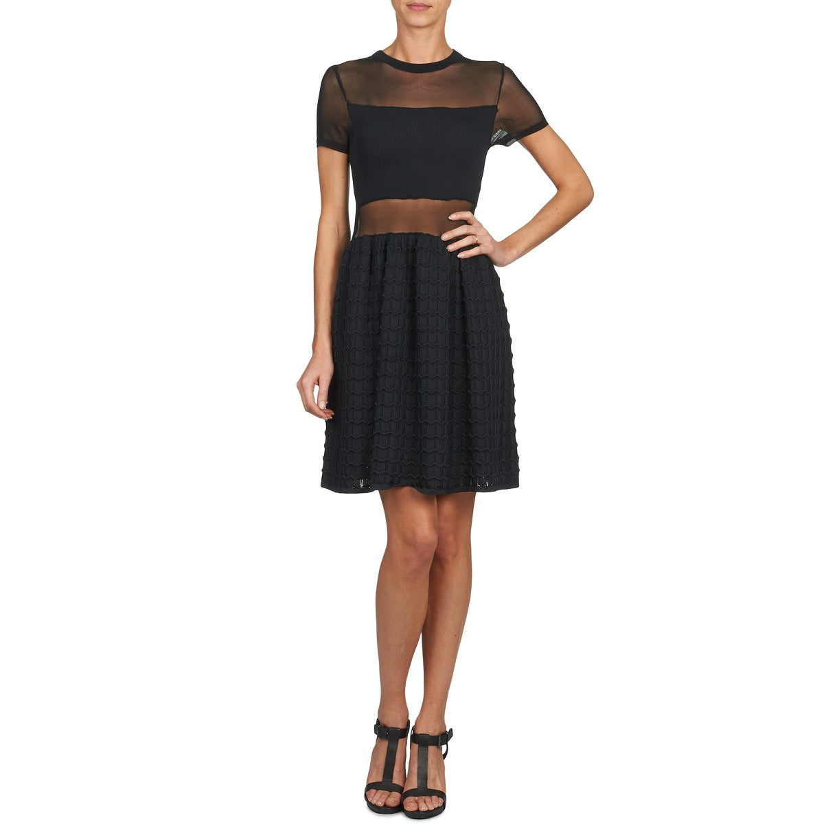 Abito corto Donna Brigitte Bardot ALBERTINE Nero