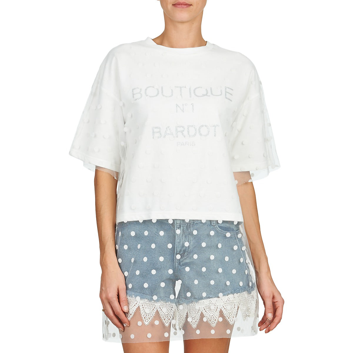 Felpa Donna Brigitte Bardot ANASTASIE Bianco