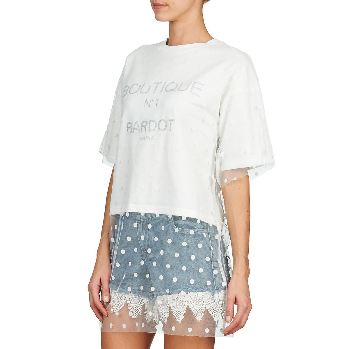 Felpa Donna Brigitte Bardot ANASTASIE Bianco