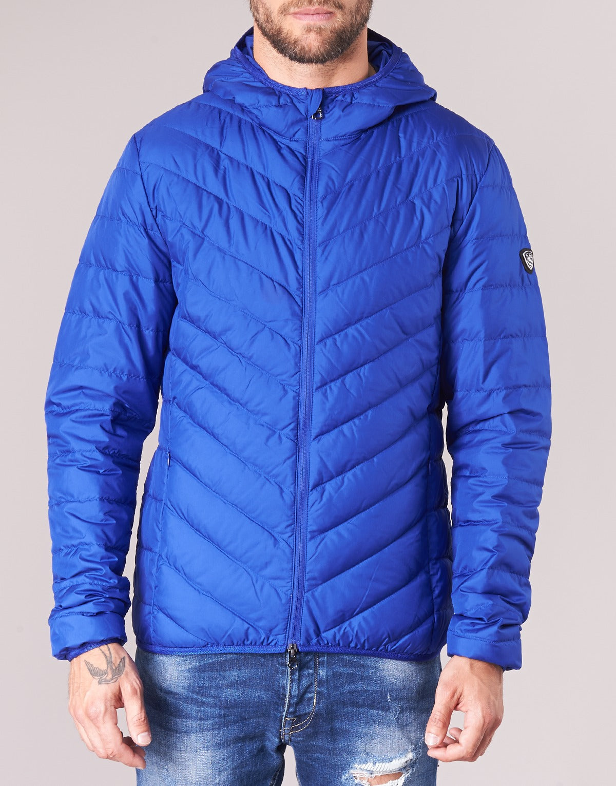 Piumino Uomo Emporio Armani EA7 TRAIN CORE SHIELD 8NPB09 Blu