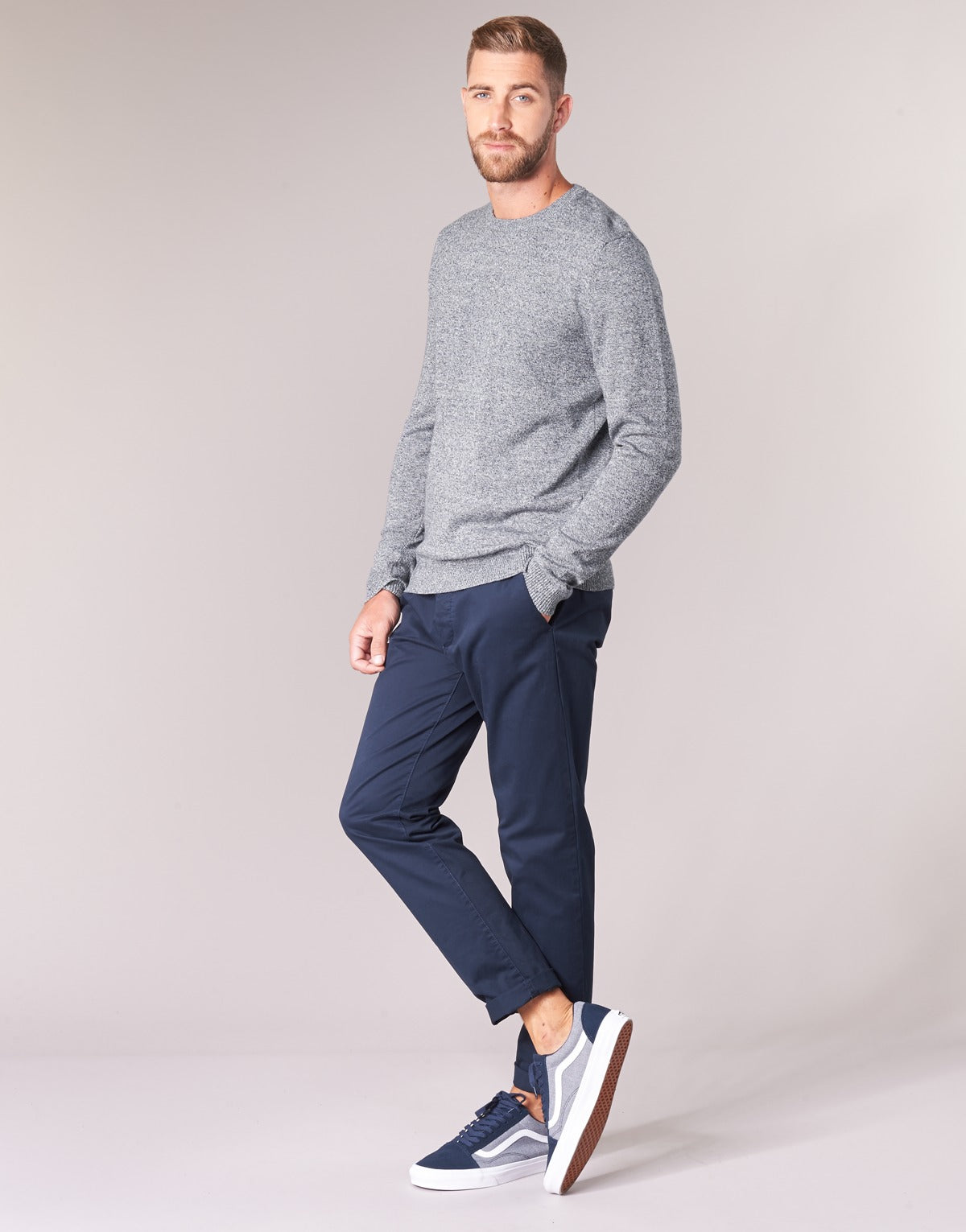 Maglione Uomo Jack & Jones  JJEBASIC  Grigio