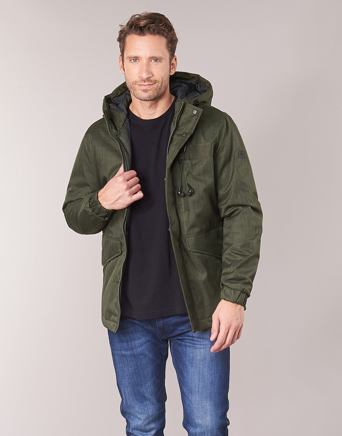 Parka Uomo Jack & Jones  JCOHUGO  Kaki