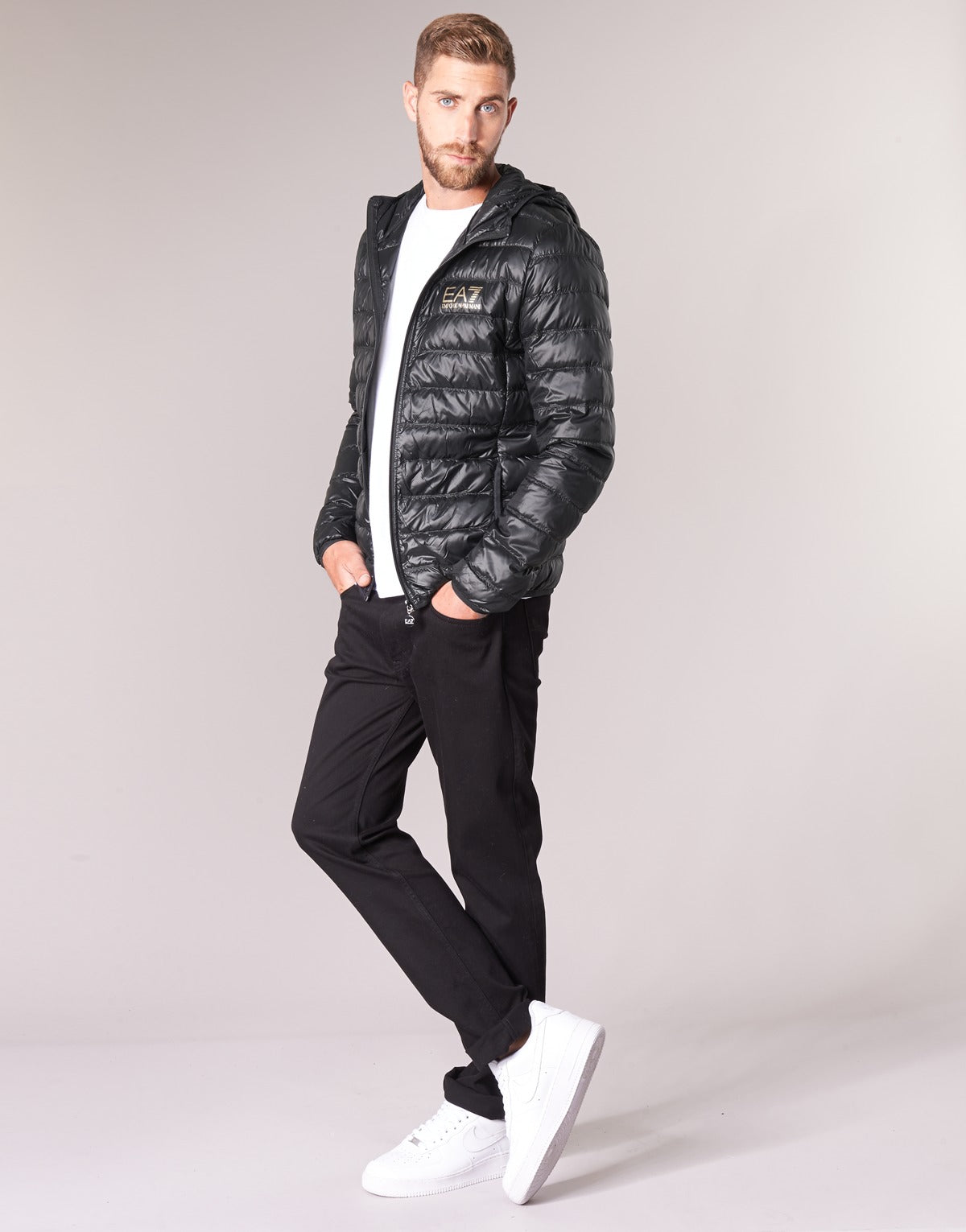 Piumino Uomo Emporio Armani EA7 TRAIN CORE ID M DOWN LIGHT Nero