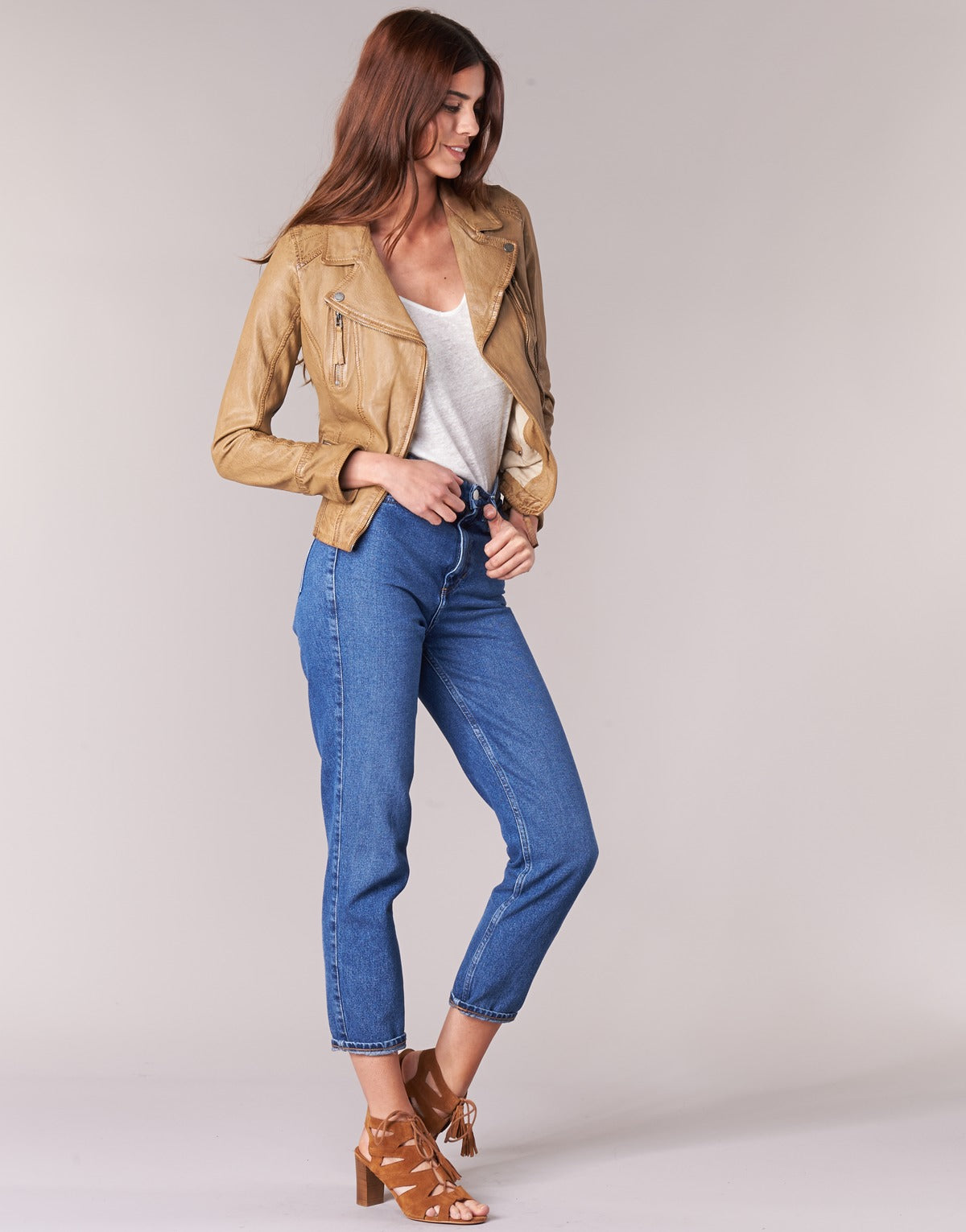 Giacca in pelle Donna Oakwood CAMERA Marrone