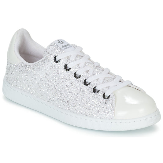 Sneakers basse Donna Victoria TENIS GLITTER Bianco