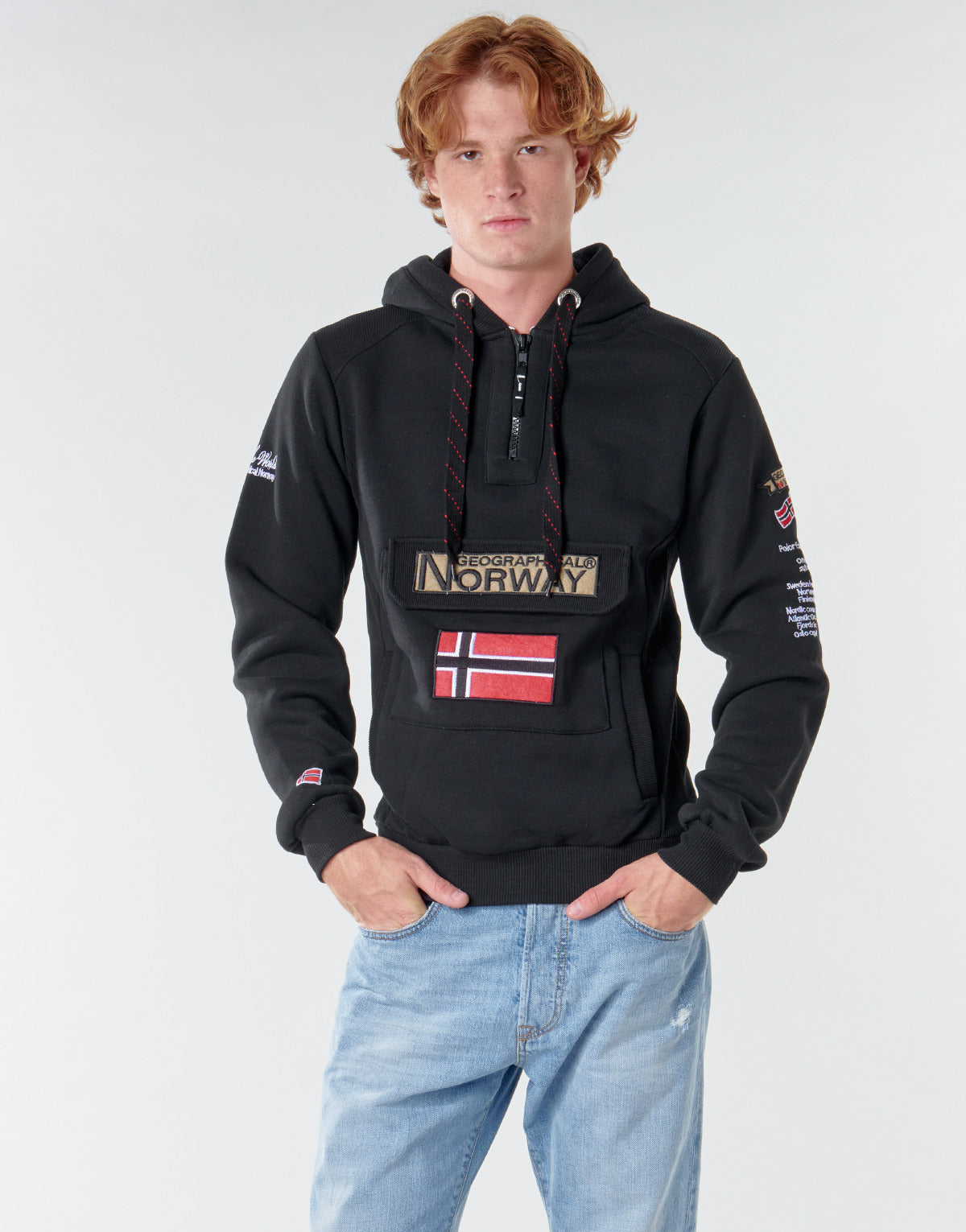 Felpa Uomo Geographical Norway  GYMCLASS  Nero