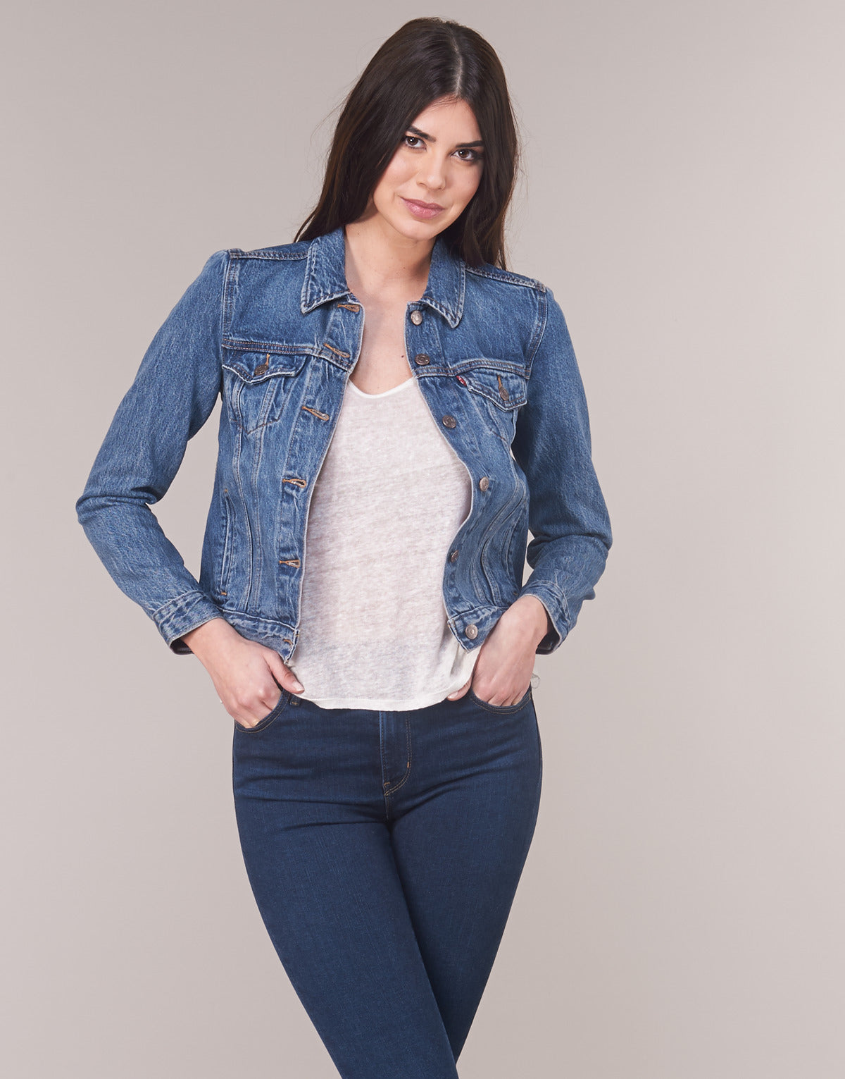 Giacca in jeans Donna Levis  ORIGINAL TRUCKER  Blu