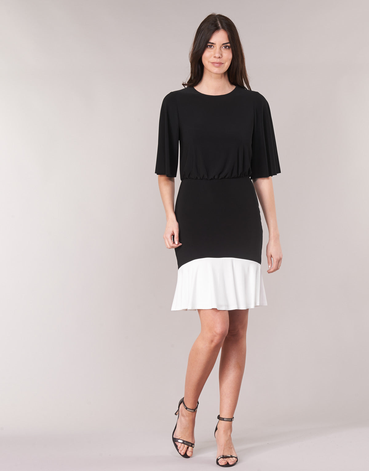 Abito corto Donna Lauren Ralph Lauren  ELBOW SLEEVE DAY DRESS  Nero