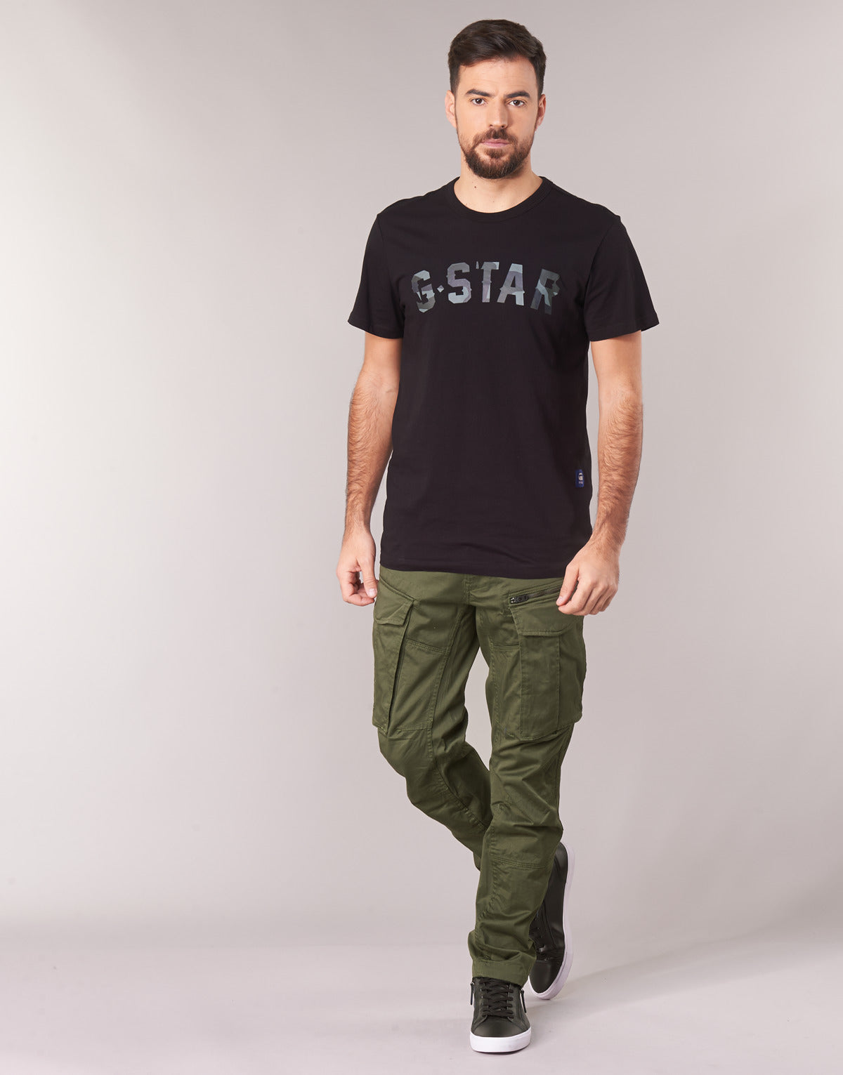 Pantalone Cargo Uomo G-Star Raw  ROVIC ZIP 3D STRAIGHT TAPERED  Kaki