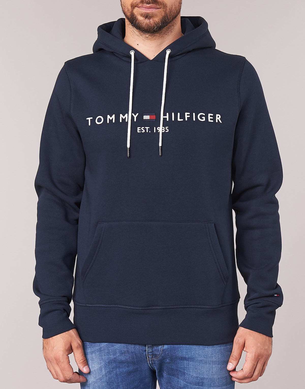 Felpa Uomo Tommy Hilfiger  TOMMY LOGO HOODY  Blu