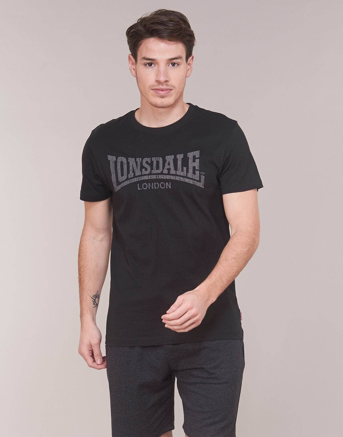 T-shirt Uomo Lonsdale  LOGO KAI  Nero