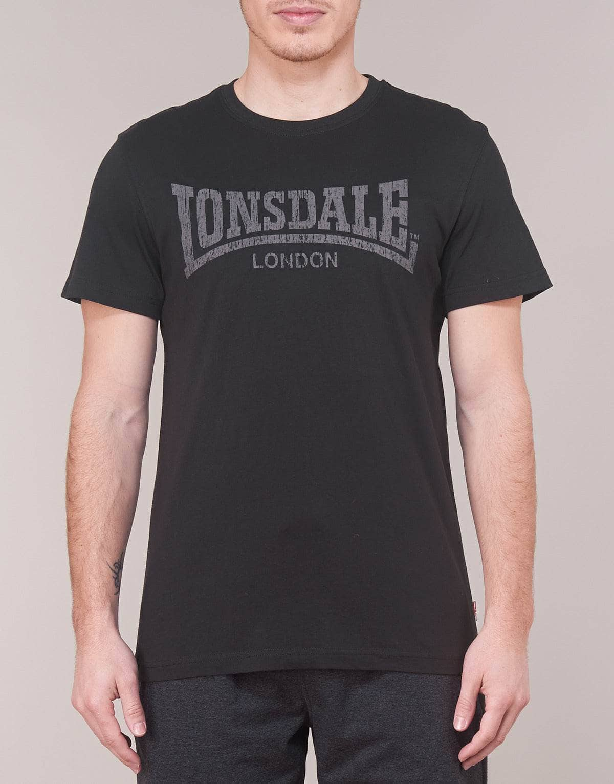 T-shirt Uomo Lonsdale  LOGO KAI  Nero