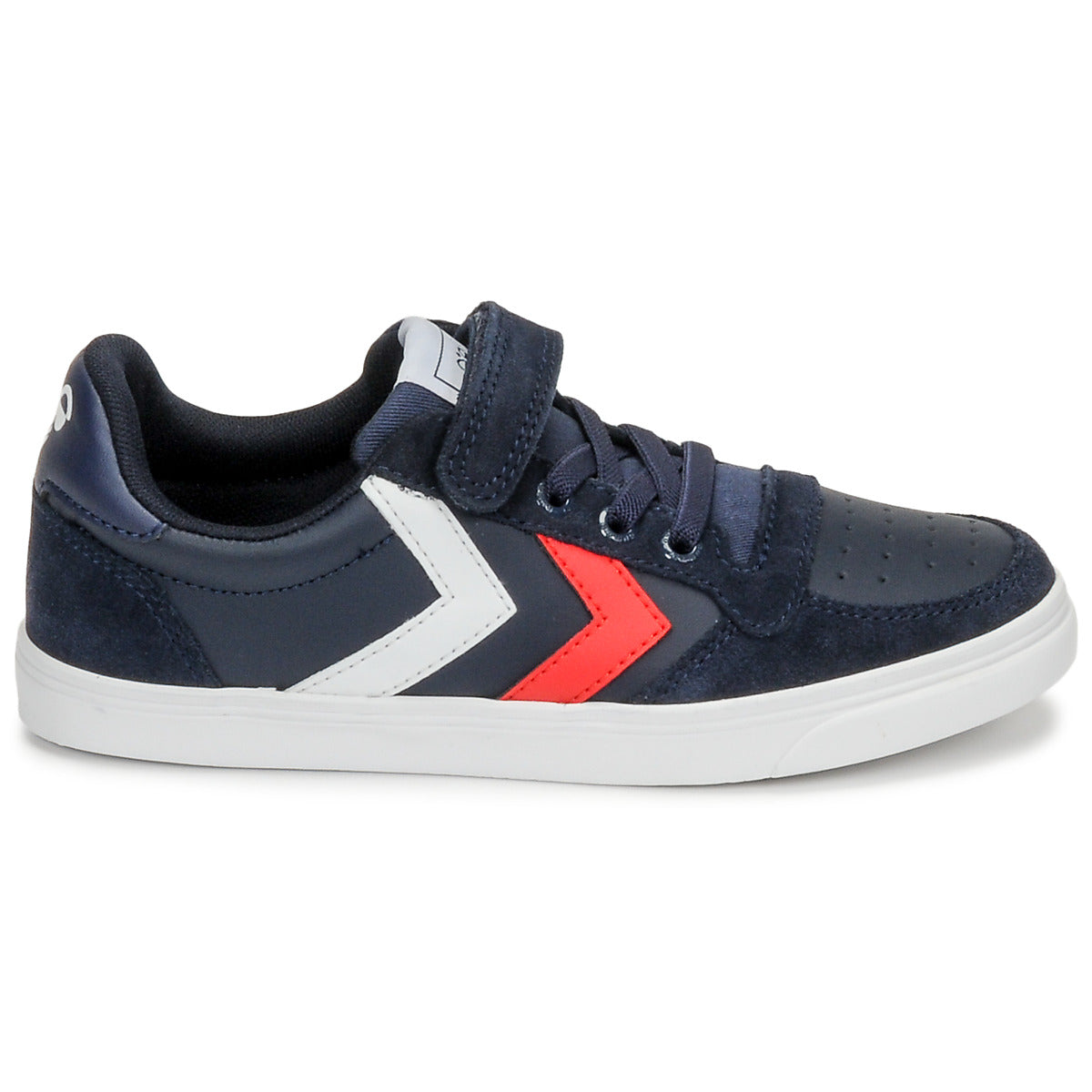 Scarpe bambini ragazzo hummel  SLIMMER STADIL LEATHER LOW JR  Blu