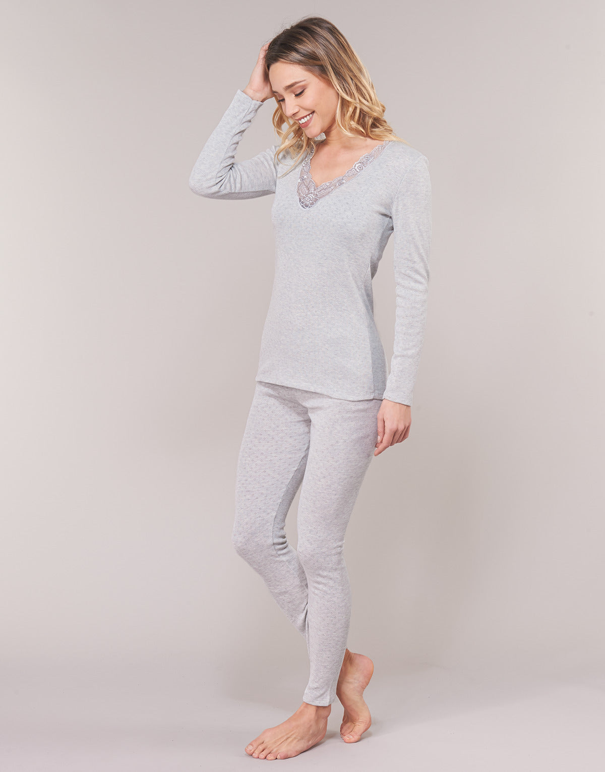 Maglietta intima Donna Damart  FANCY KNIT GRADE 4  Grigio