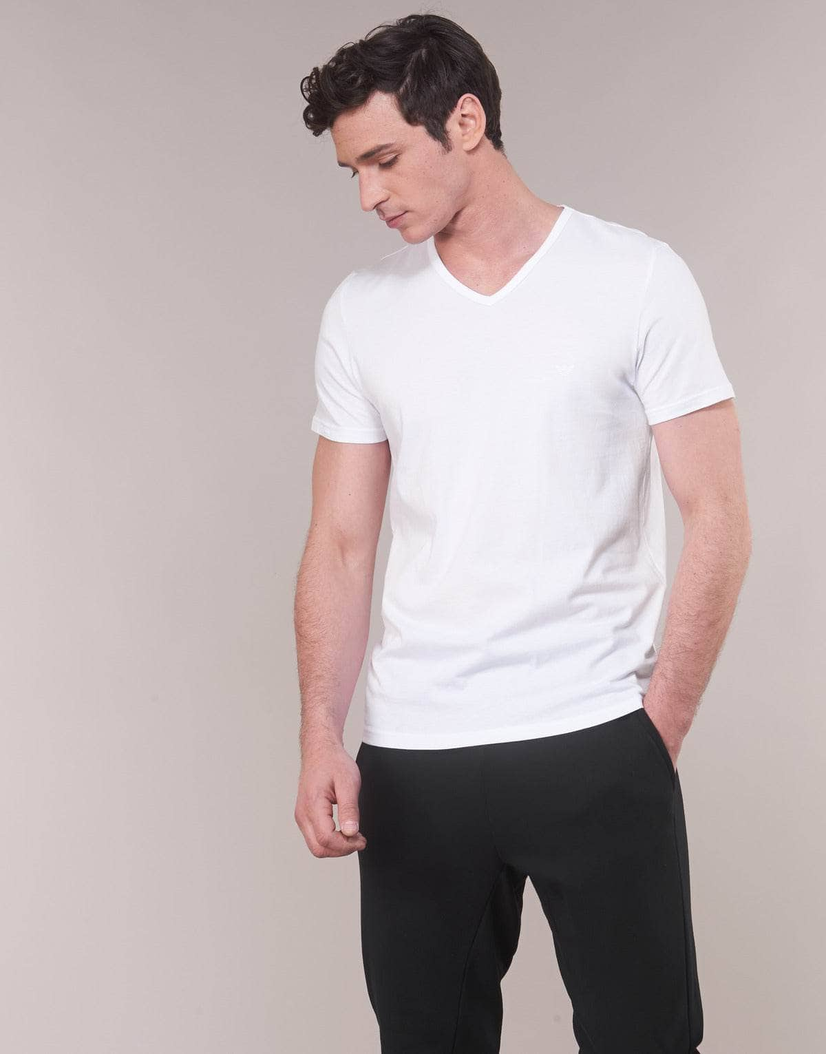 T-shirt Uomo Emporio Armani  CC722-PACK DE 2  Bianco