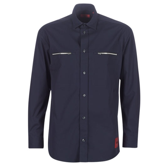 Camicia a maniche lunghe Uomo HUGO  ETRUS  Blu