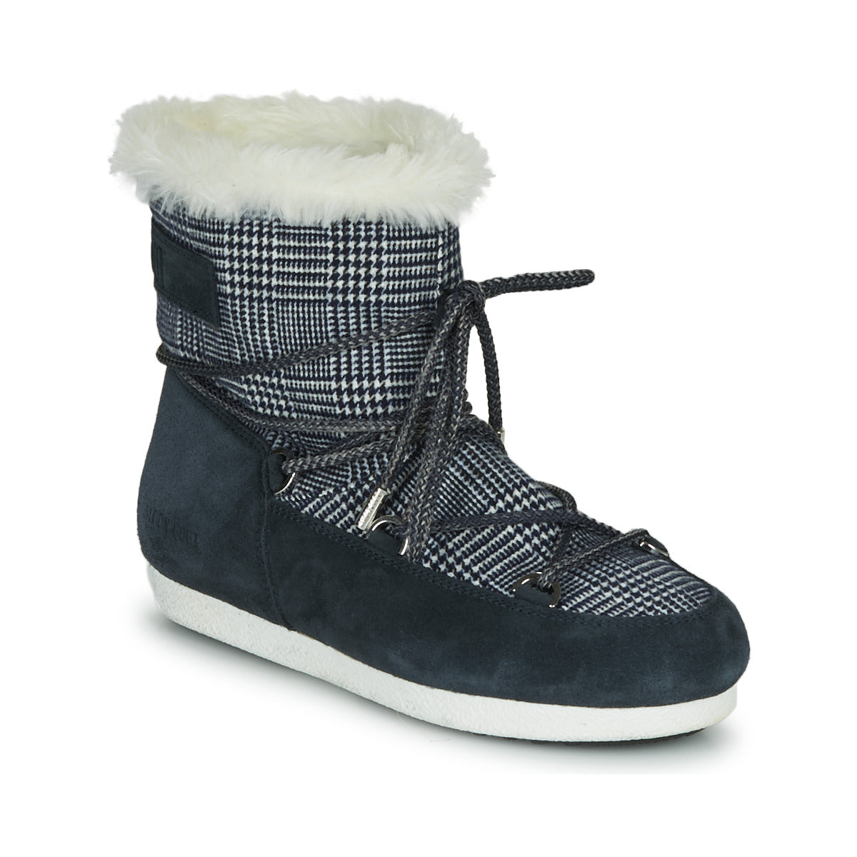 Scarpe da neve Donna Moon Boot  MOON BOOT FAR SIDE LOW FUR TARTAN  Blu