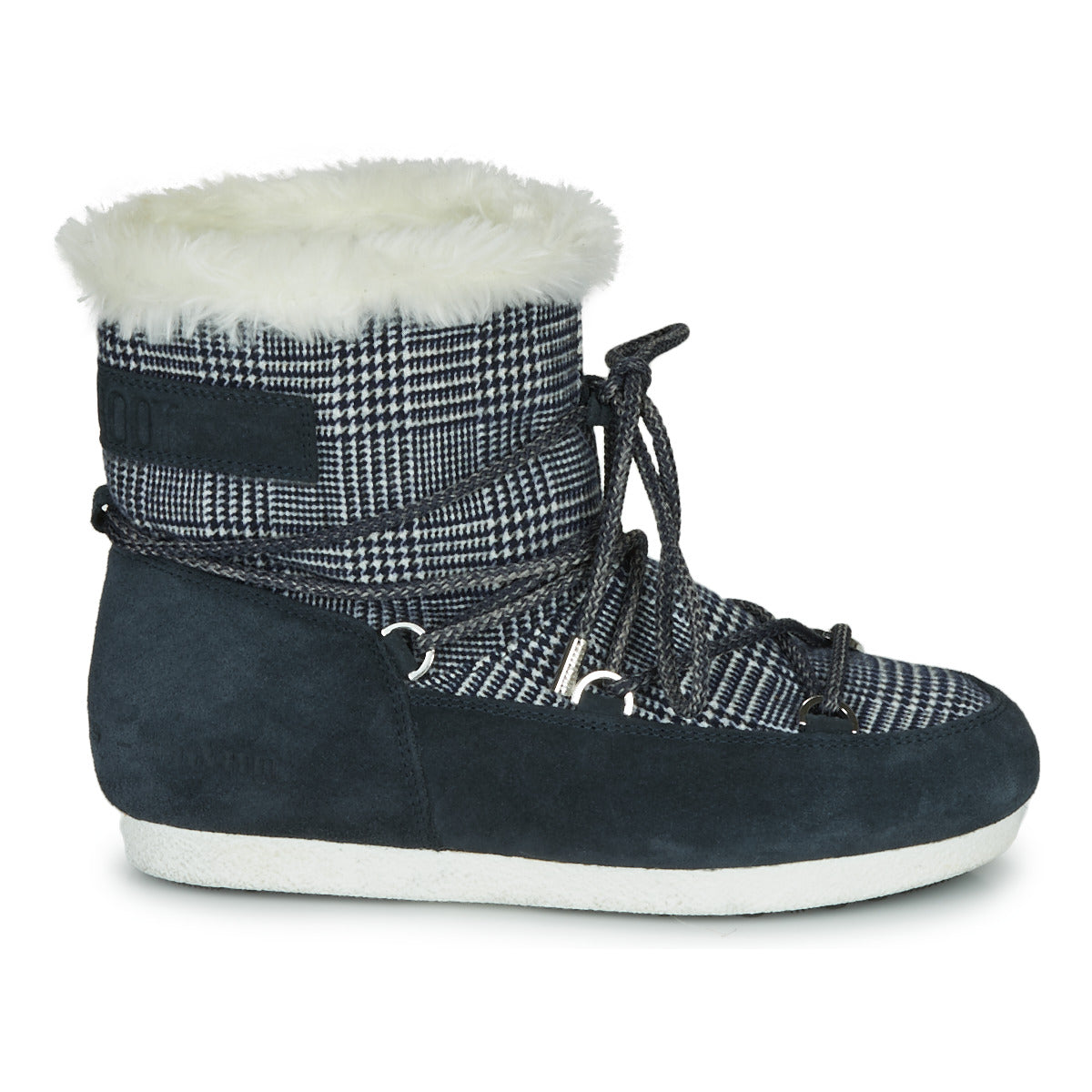 Scarpe da neve Donna Moon Boot  MOON BOOT FAR SIDE LOW FUR TARTAN  Blu