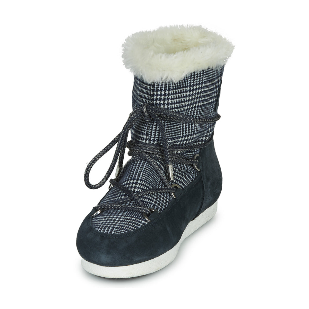 Scarpe da neve Donna Moon Boot  MOON BOOT FAR SIDE LOW FUR TARTAN  Blu