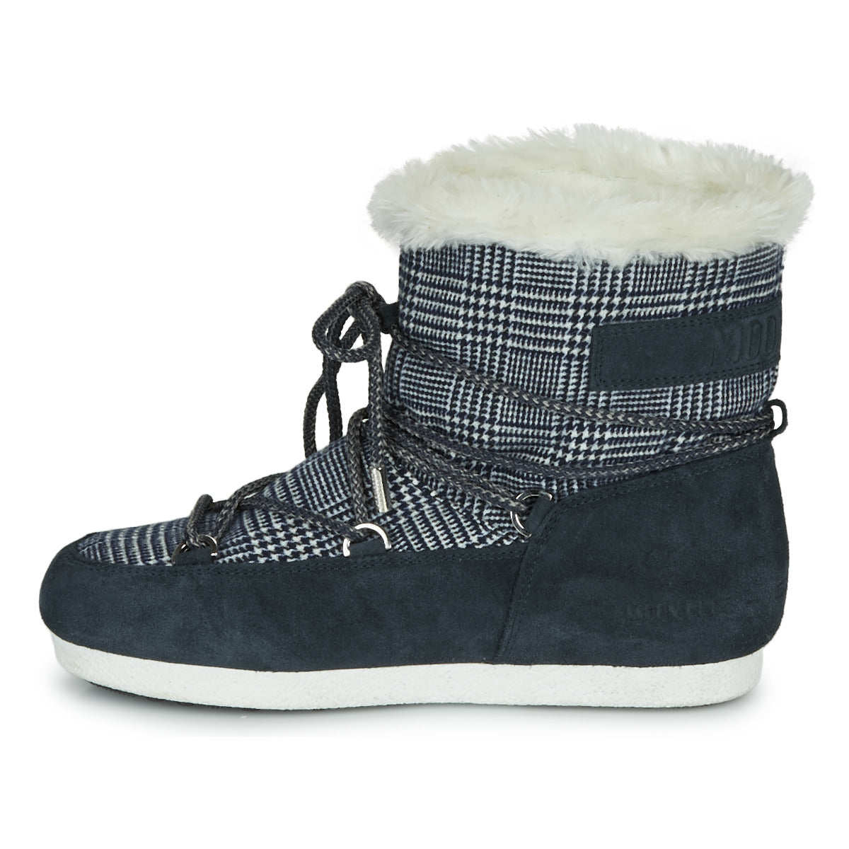 Scarpe da neve Donna Moon Boot  MOON BOOT FAR SIDE LOW FUR TARTAN  Blu