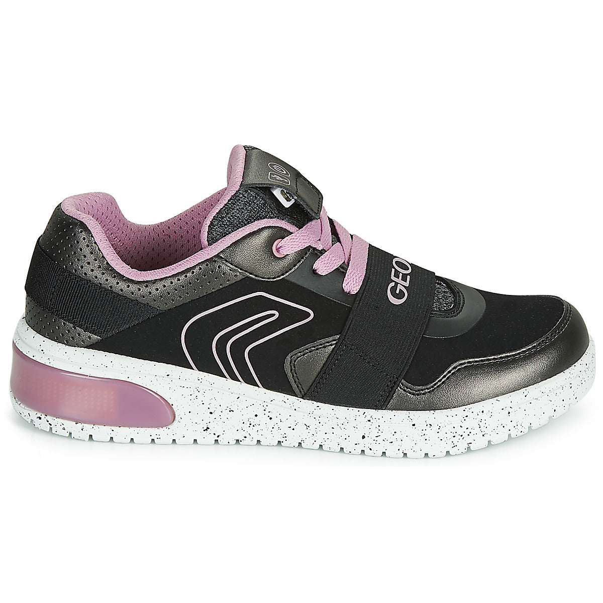 Scarpe bambini ragazza Geox  J XLED GIRL  Nero