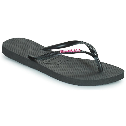 Infradito Donna Havaianas  SLIM LOGO METALLIC  Nero