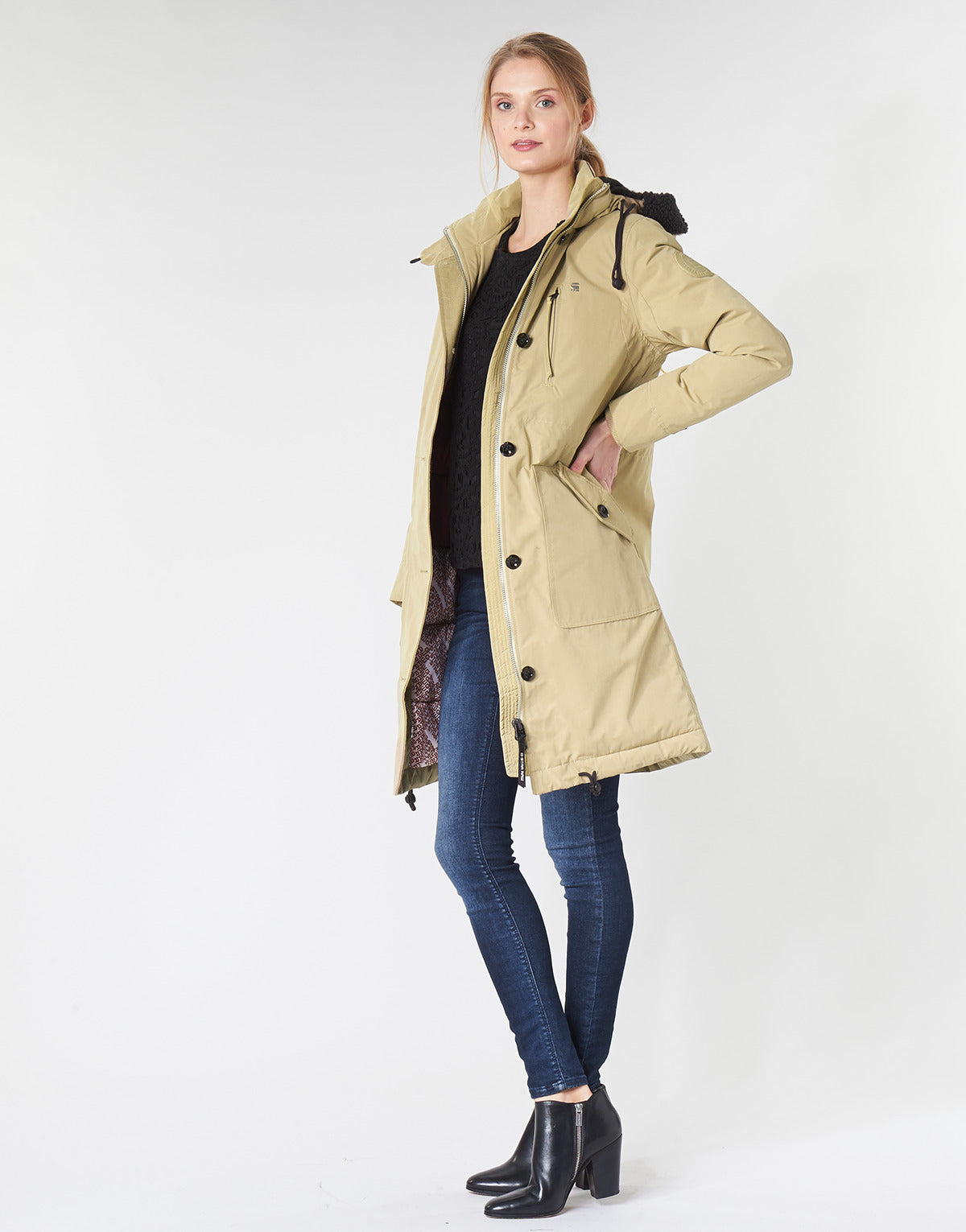 Parka Donna G-Star Raw  NEW DUTY PDD HDD PARKA WMN  Beige