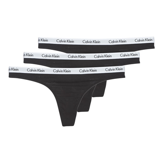 Perizoma Donna Calvin Klein Jeans  CAROUSEL THONG X 3  Nero