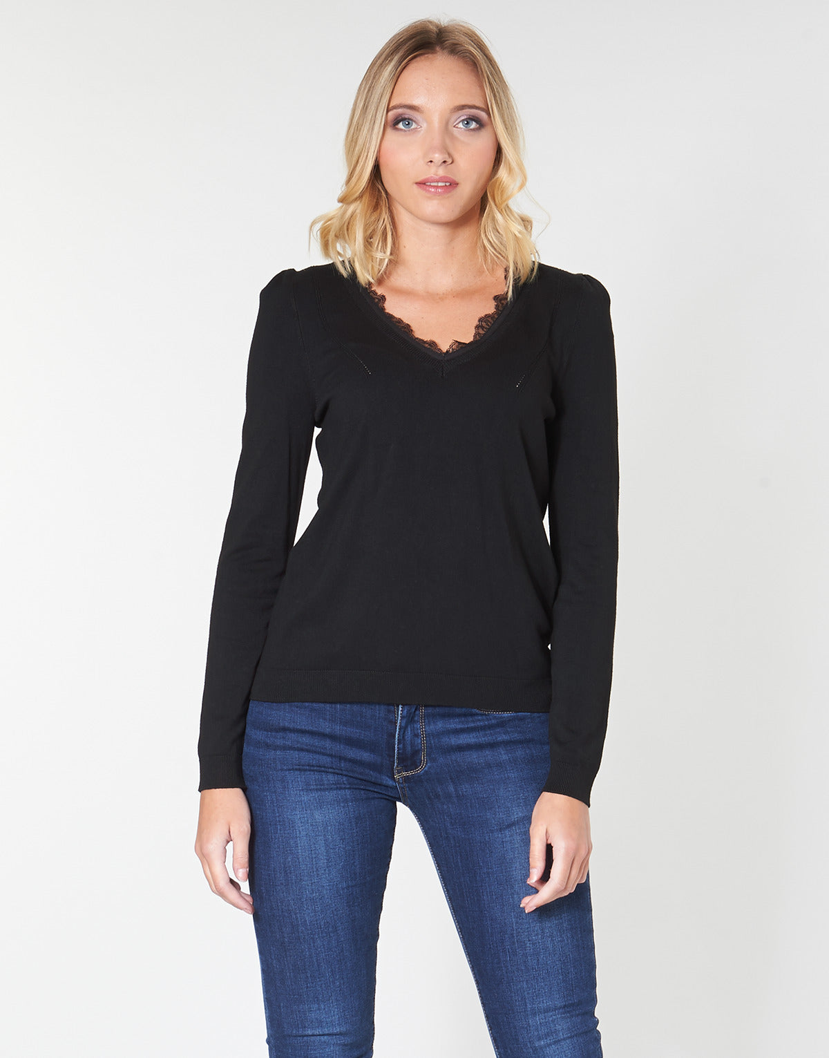 Maglione Donna Naf Naf  MITOU LONG NEW  Nero